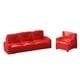thumbnail image 3 of 2 piezas de sofá de casa de muñecas de resina de simulación para decoración de casa de muñecas 1/64 rojo, 3 of 9