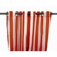 thumbnail image 4 of Jordan Manufacturing 54" x 96" Rust Stripe Grommet Semi-sheer Outdoor Curtain Panel, 4 of 8
