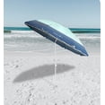thumbnail image 4 of Caribbean Joe 6ft Beach Umbrella with UV Protection and Matching, Blue and White, 4 of 5