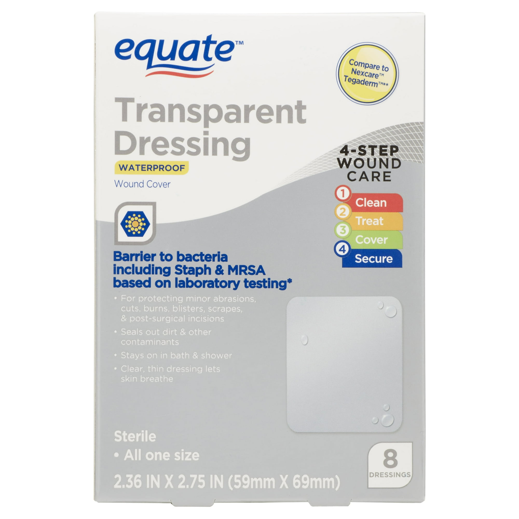 Equate Transparent Dressing, 8 Count