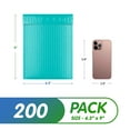 thumbnail image 2 of Teal Poly Bubble Mailers, Waterproof Self-Seal, 200 Count, 6.5 x 9 in, 2 of 8