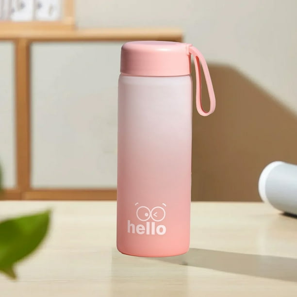 Botella de Agua Deportiva de 650 Ml (21,9 Oz), a Prueba de Fugas, Motivacional, con Correa Portátil, de Plástico Semitransparente Esmerilado | Gran Capacidad para Gimnasio, Acampada, Senderismo y Fit