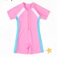 thumbnail image 4 of Gerichy Boys Swim Set, 2T 3T 4T 5T Swimsuit Boys Toddler Kids Baby Boys Girls Swimsuit 1 Piece Zipper Bathing Suit Swimwear With Hat Rash Guard Surfing Suit UPF 50+, 4 of 5