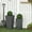 Gray, variant on Outsunny 2-Pack MgO Flower Pots with Drainage Hole, Outdoor Planters White