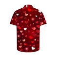 thumbnail image 4 of Tungbrin Valentine's Day Shirt for Men Big and Talls Lapel Short Sleeve Button down Shirts Cute Graphic Printed Tops, 4 of 5