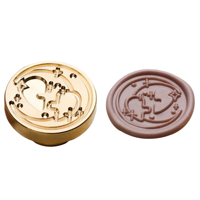 Cabeza De Sello Cute Pets Series cabeza de cobre esmaltada cabeza de cobre para tarjeta de boda (corazón de luna) Tmvgtek Libre de BPA