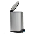 thumbnail image 3 of 13 Gallon / 50 Liter Brushed Stainless Steel Silver Color Step-on Trash Can, 3 of 5
