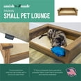 thumbnail image 3 of Pemberly Row Traditional Solid Wood Small pet lounge with Pad in Brown, 3 of 9