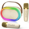 thumbnail image 1 of JAUYXIAN Karaoke Máquina para Adultos y Niños, Altavoz de Karaoke Portátil Bluetooth con 2 Micrófonos Inalámbricos y Luces LED para Fiestas en Casa, Mini Sistema de Karaoke para Niñas/niños, D35-T, 1 of 8