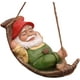 thumbnail image 1 of Estatua de jardín al aire libre, enano acostado con estatua de hamaca, adorno de jardín colgante de resina impermeable GNOME para decoración de césped de jardín al aire libre, 1 of 5
