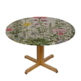 thumbnail image 3 of JEUXUS  Vintage Wildflower Tablecloth  Retro Flower Plant Herb Table Cloth Washable Floral Table Cover for Seasonal Spring Sweet Home Kitchen Picnic Decoration Supplies, 3 of 7