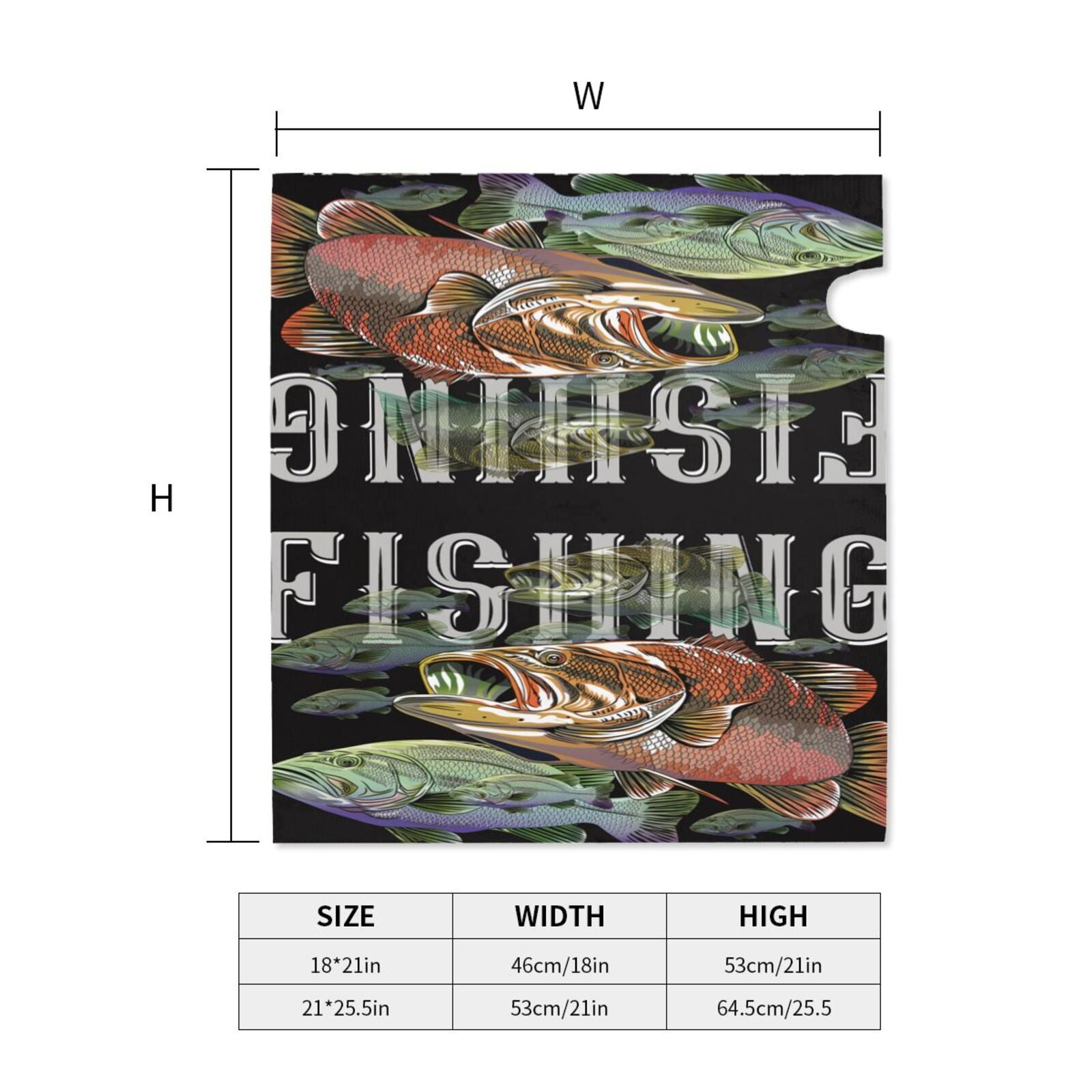 Xecao bass water fishing for Mailbox Cover with Magnetic Strips, Waterproof and Sunscreen, Adds a Decorative Touch to Your Garden Yard-21x18 in