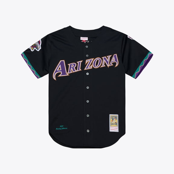 Men's Mitchell & Ness Randy Johnson Black Arizona Diamondbacks 2001 Authentic Jersey