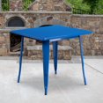 thumbnail image 3 of 31.5'' Square Blue Metal Indoor-Outdoor Table, 3 of 3