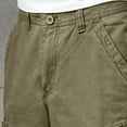 thumbnail image 6 of DPTALR George Men's Pull on Cargo Shorts Full Elastic Waist Casual Shorts with Multi Pockets #Green Big and Tall Men XXXL, 6 of 9