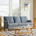 thumbnail image 3 of Miekor Furniture 3 Seater Sofa Velvet Couches for Living Room, Sofas for Living Room Furniture Sets Chesterfield Sofa Loveseat Couch Chair for Living Room, Office (Grey) W4US3559, 3 of 9