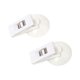 thumbnail image 3 of 2x Clip de ventosa para coche, ventosa para gafas de sol, ventosa redonda reutilizable Blanco, 3 of 7