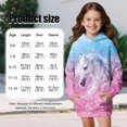 thumbnail image 7 of Psesaysky Girls Hoodies Sweet Horse Gradient Print Pullover Hooded Sweatshirts Kids Warm Casual Hoodie Dress Outfits Fall Winter Clothes for 11-12 Years, 7 of 7