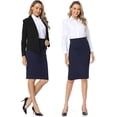 thumbnail image 6 of Freejoy Womens Pencil Skirts Stretch Office Work Skirt Knee Length High Waist Midi Ponte Bodycon for Business Casual, 6 of 6