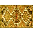 thumbnail image 1 of Ahgly Company Machine Washable Indoor Rectangle Persian Yellow Traditional Area Rugs, 5' x 8', 1 of 4