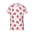 thumbnail image 4 of Wukai Hand Drawn Strawberry Youth Unisex Short Sleeve T-Shirt for Boys, Girls, Teens, and Kids-X-Small, 4 of 7