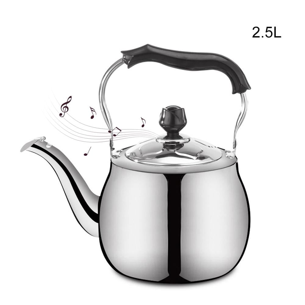 Stainless Steel Rapid Heating Boiling Water Pot Color:2l Stove Top Whistling Tea Kettle Teapot,2L/3L/4L Thickened Whistle Kettle Home Kitchen Hotel Coffee Teapot 