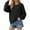 Black, variant on Female Long Sleeve Sweatshirt Womens Tops Long Sleeve Shirts Fall Casual V-Neck T-Shirts Loose Puff Long Sleeve Tops Tunic Flowy Blouses Dressy Lightweight Pullover Sweatshirts Size Xl