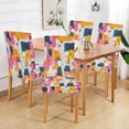thumbnail image 2 of Yayeee 4 Pack Dining Chair Covers Stretch Parson Chairs Slipcovers Seat Protector, Art Geometric, 2 of 6