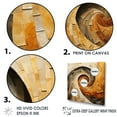thumbnail image 3 of Designart "Warm Earthy Pottery Spirals" Abstract Spirals Wall Decor, 3 of 7