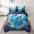 thumbnail image 2 of Erosebridal Dolphin Comforter Set Full 7 Pieces Cute Ocean Animal Jumping Dolphins Sea Creatures Bedding Set Marine life Sealife Bed in a Bag with Comforter,Sheets, 2 of 5
