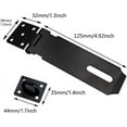 thumbnail image 2 of Stainless Steel Black Padlock Hasp 5 Inch Door Latch, 2 of 5