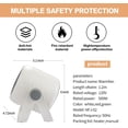 thumbnail image 5 of Calentador portátil pequeño para uso en interiores, mini calentador personal de cerámica de calentamiento rápido de 1000 W, dormitorio, oficina y uso en interiores, blanco, 5 of 5