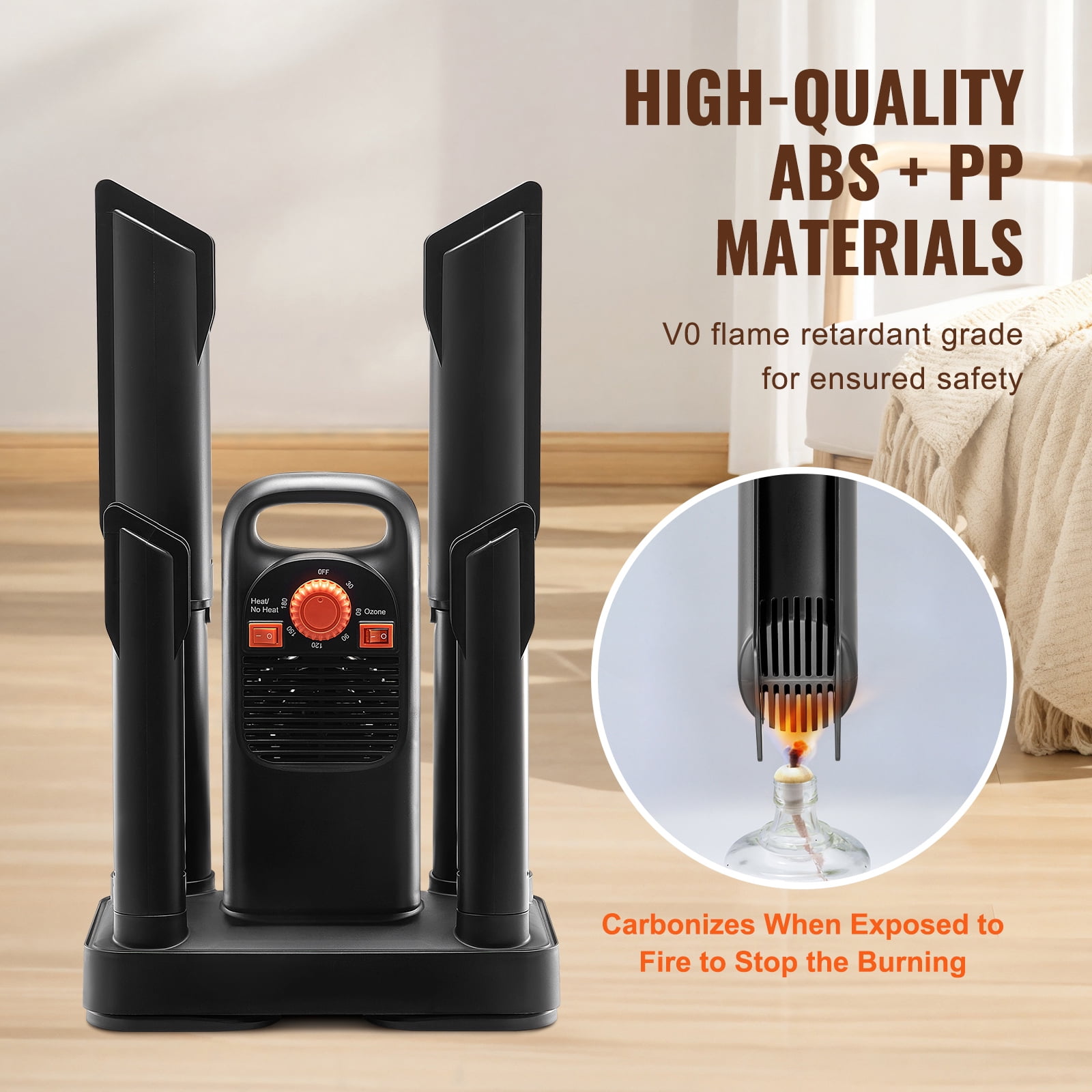 KFFKFF 4-Post Boots Dryer, Efficient Shoe Dryer with Ozone Sanitization  and Timer, Adjustable Shoe Warmer Snow Boots, Canvas Shoes, and Socks