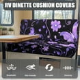 thumbnail image 4 of Qpednta Purple Butterfly RV Dinette Cushion Covers 2 Pack Stretch Cushion Slipcovers Camper Interior Accessories for Dinette Booth Seats, 4 of 7