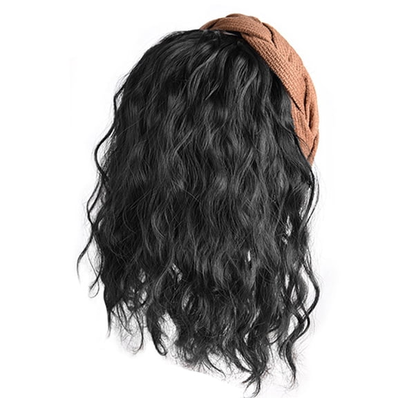 Natural Looking Curly Hairpiece for Fast Hairstyle High Skull Headband Hair Extension for Women High Temperature Fiber