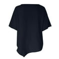 thumbnail image 4 of Chemises de Mode pour Femme Col Rond Imprimé Blouse Manches Courtes T-Shirt Hauts d'Été, 4 of 4