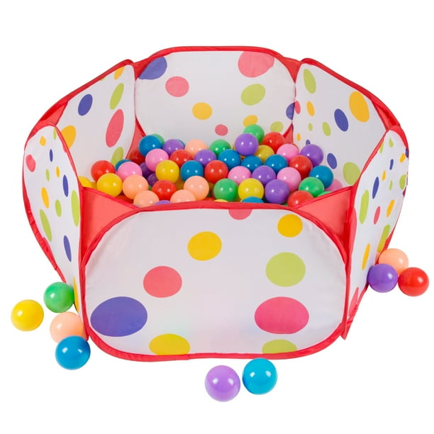 Kids Popup Sixsided Ball Pit Tent with 200 Balls by Hey! Play!
