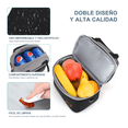 thumbnail image 3 of Lonchera Térmicas Bolsa Almuerzo Para Dama Lab.G Negro Gris, 3 of 5