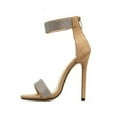 thumbnail image 1 of Peep Toe Rhinestone Sandals Women's Elegant High Heels Shoes Summer Beach Supply, 1 of 6