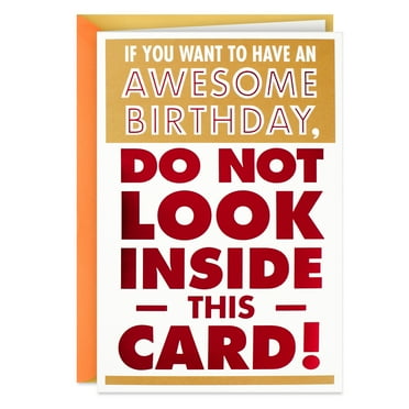 Hallmark Funny Birthday Card with Mini Cards (Do Not Look)