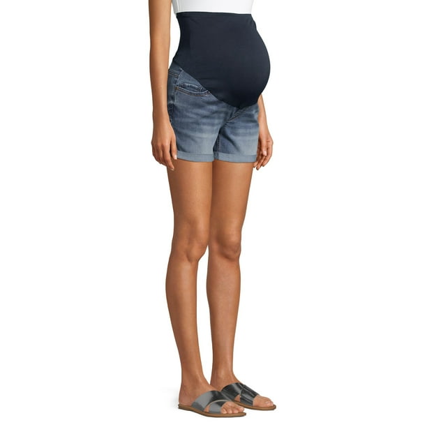 Time and Tru Time and Tru Maternity Roll Cuff Denim Shorts