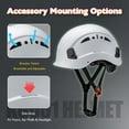 thumbnail image 4 of KAYGO Vented Hard Safety Helmet, ABS Work Helmet with Adjustable 6-Point Suspension, ANSI Z89.1 Certified,White, 1 Count, 4 of 8