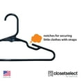 thumbnail image 4 of Closetselect Children's Hanger for Any Clothing Type, Black 30 Count, 4 of 5
