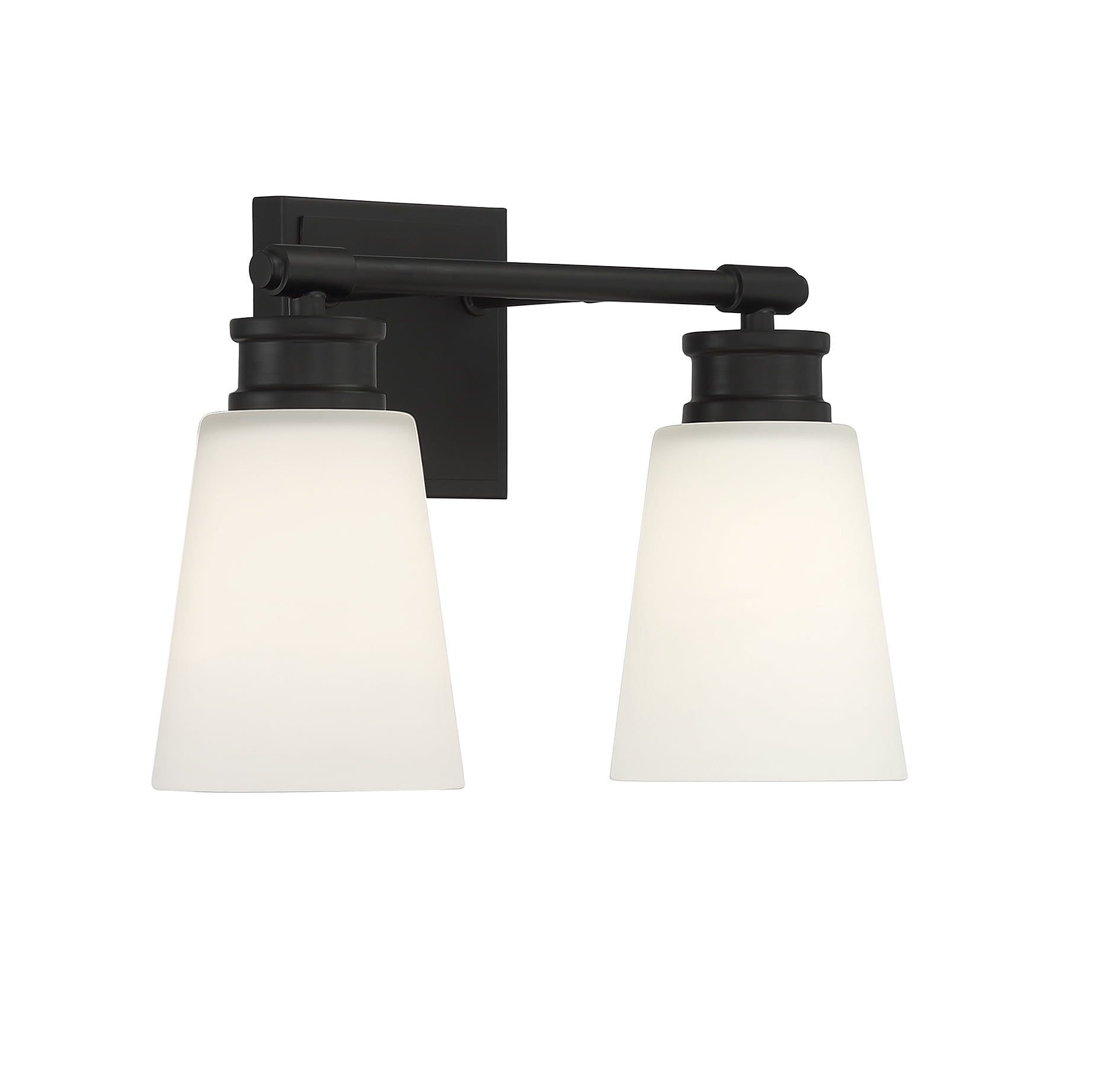 Trade Winds Billie 2-Light Bathroom Vanity Light in Matte Black
