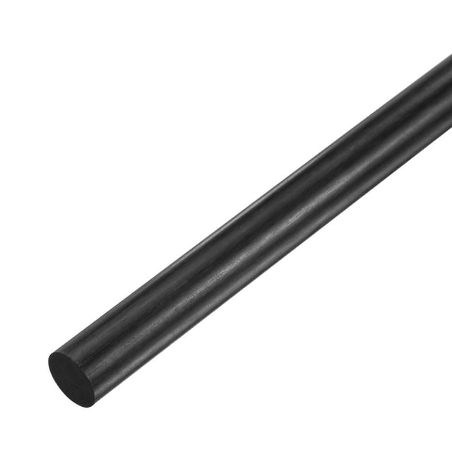 Uxcell Varillas de fibra de carbono de 1 paquete, longitud de 300 mm, diámetro de 10 mm, barra sólida mate de fibra de carbono