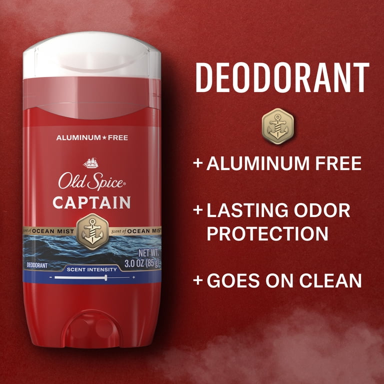Old Spice, Deodorant Stick, Captain Scent, 3.0 oz, Twin Pack
