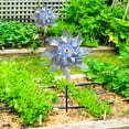 thumbnail image 4 of YiaNXan 1 Pack Reflective Pinwheels with Stakes (Assembly Required), Extra Sparkly Pin Wheel for Garden Decor, Bird Repellent Devices Deterrent to Scare Birds Away from Yard Patio Farm (Large), 4 of 5