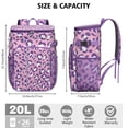 thumbnail image 3 of Travel Cooler Bag - Pink and Purple Of Leopard Print Camping Beer Cooler Backpack with Bottle Opener- Waterproof Insulated Picnic Backpacks - Cooler Bag for Beach, 3 of 6