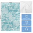 thumbnail image 5 of Turquoise Coastal Kitchen Towels Set of 3, Water Absorbent Dish Towel, Nautical Coral Starfish Shell Seahorse Ocean Decorative Hand Towels - Quick Drying Cloth for Cooking Baking, 18x28 Inch, 5 of 8
