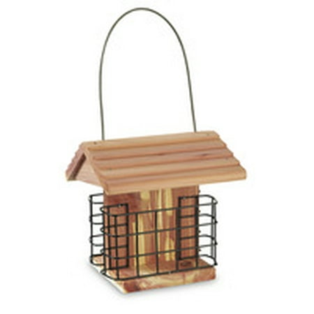 Suet Cake Bird Feeder - Pennington Classic Cedar Suet Station Wild Bird Feeder, Holds 2 Suet Cakes